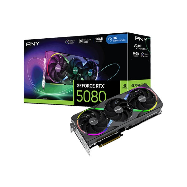 PNY GeForce RTX 5080 16GB ARGB EPIC-X RGB OC Triple Fan PNY GeForce RTX 5080 16GB ARGB EPIC-X RGB OC Triple Fan